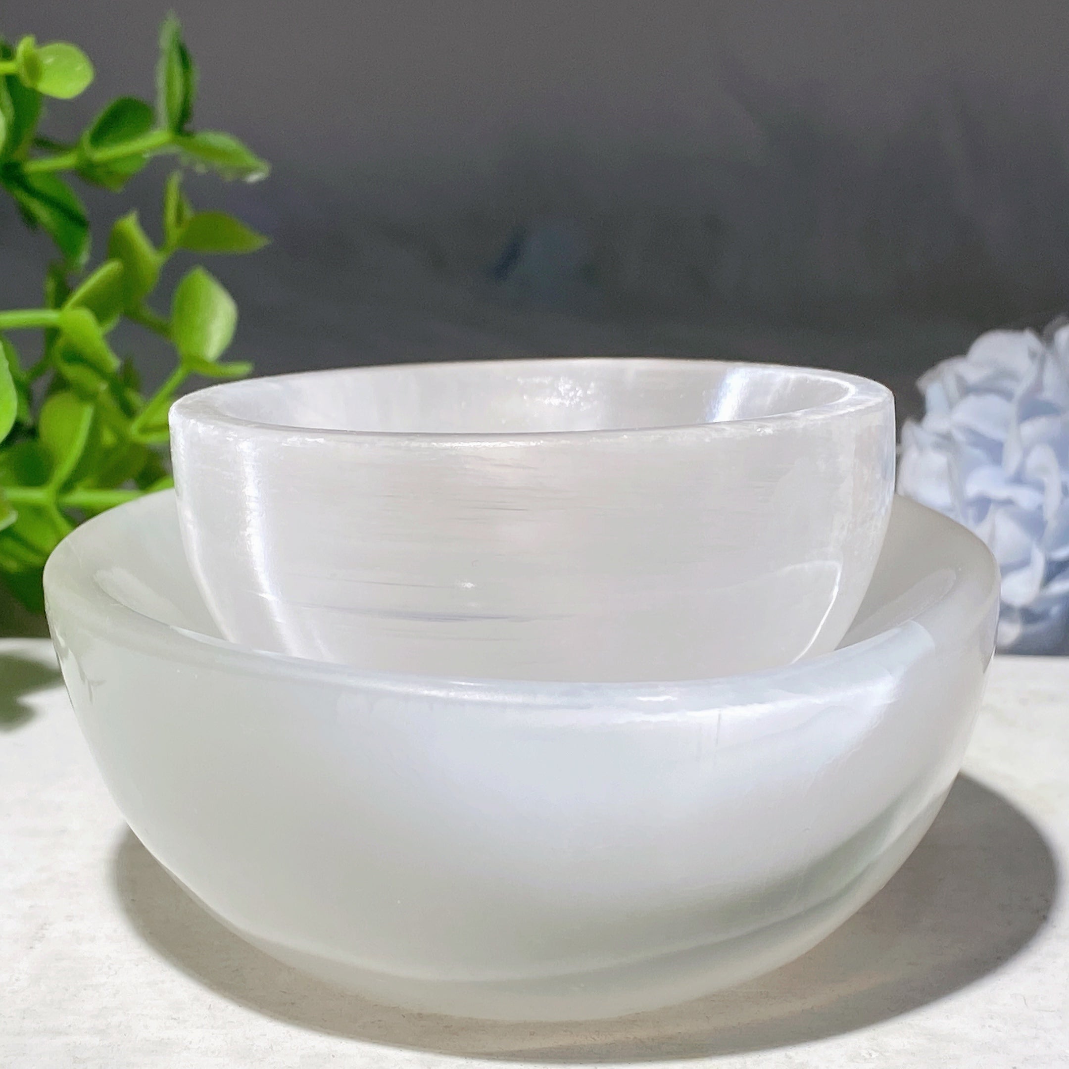 Selenite Crystal Bowl 2.3-3.1 Inch Healing Display