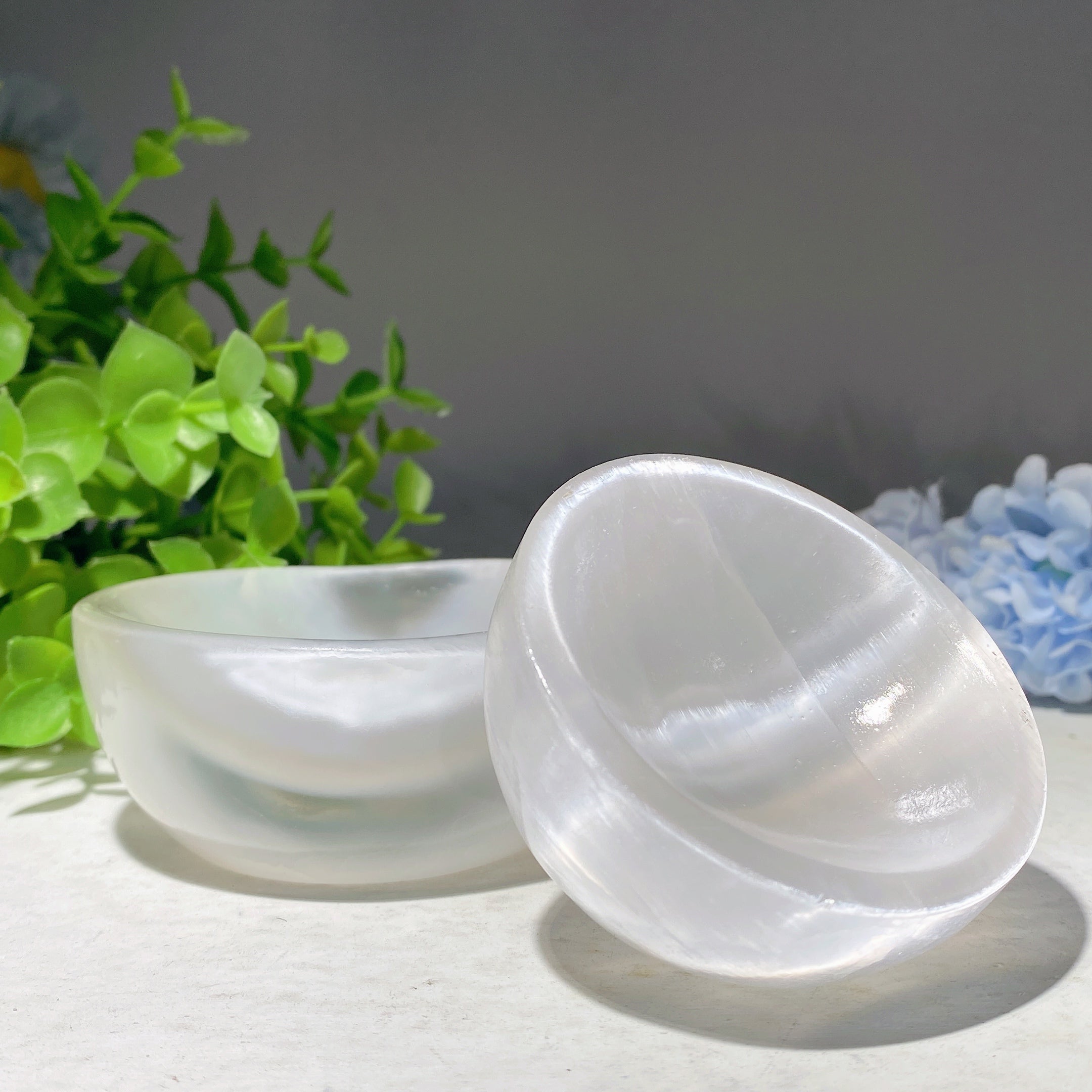 Selenite Crystal Bowl 2.3-3.1 Inch Healing Display