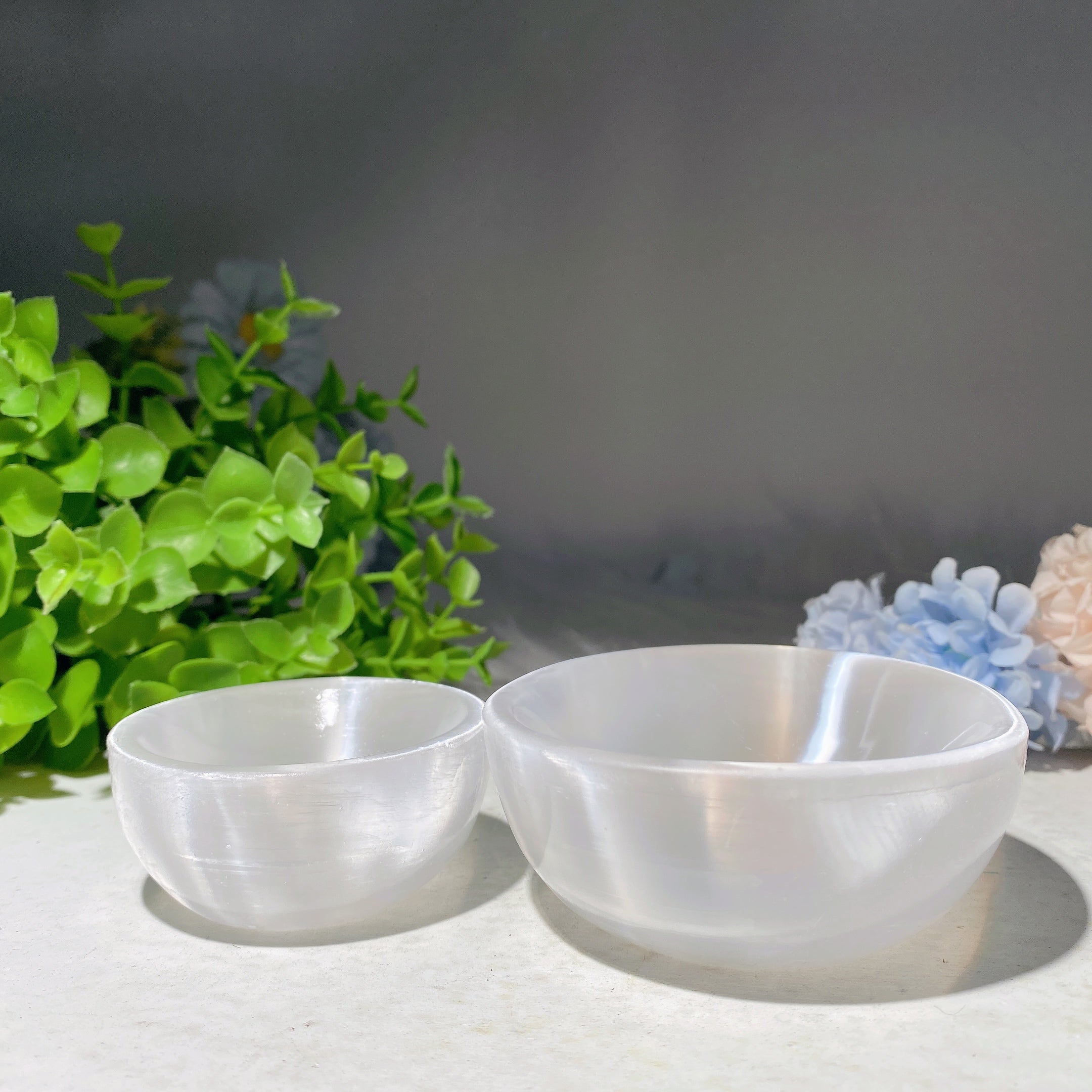 Selenite Crystal Bowl 2.3-3.1 Inch Healing Display