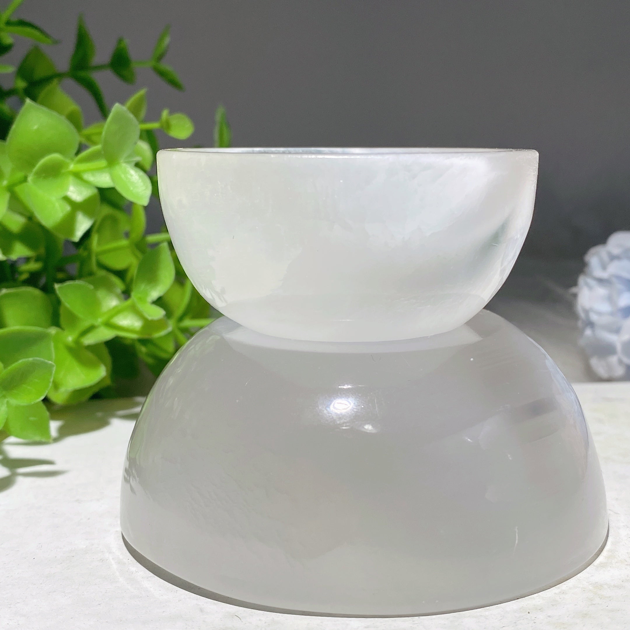 Selenite Crystal Bowl 2.3-3.1 Inch Healing Display