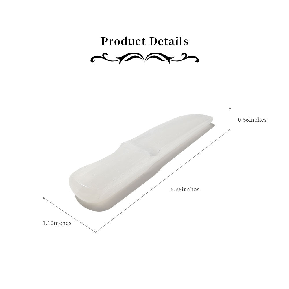 Selenite Crystal Knife Carving 5.5 Inch Healing Figurine