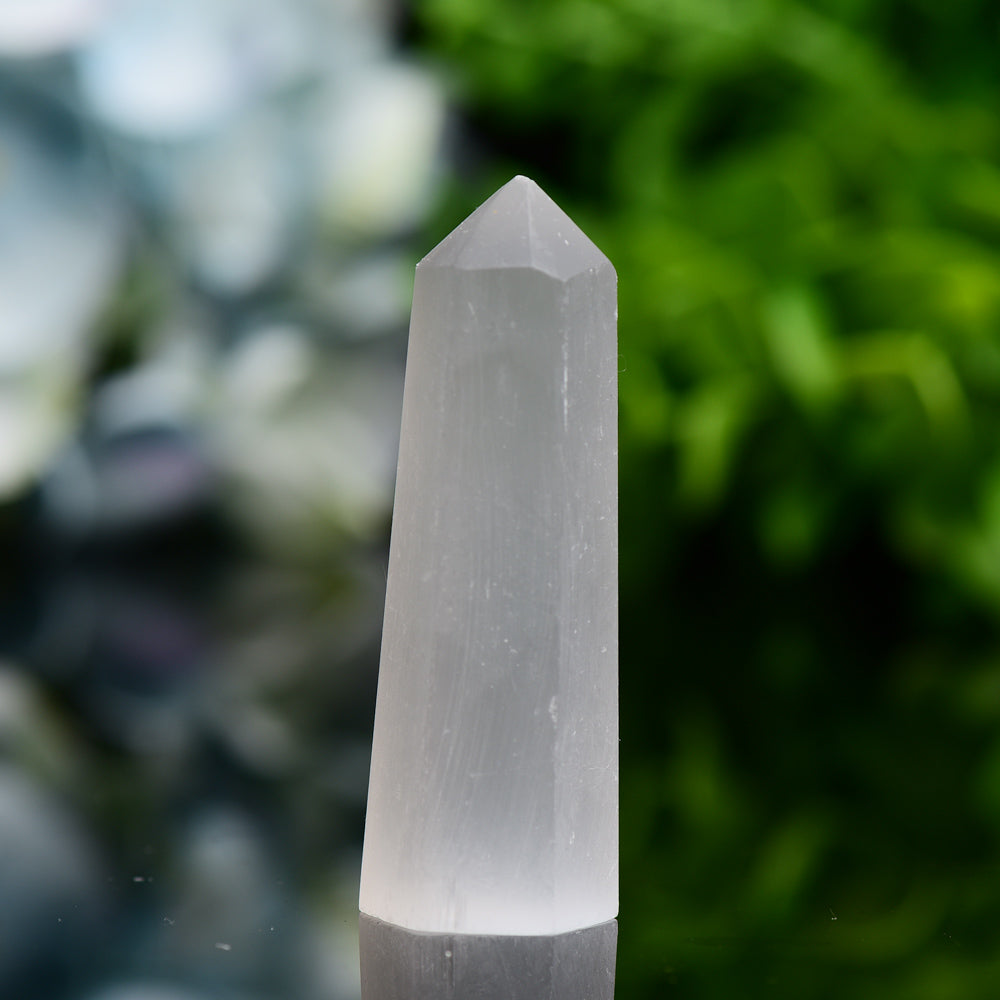 Selenite Crystal Points Set of 3 - 2.8 inch Healing Stones