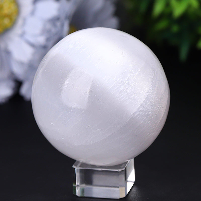 Selenite Crystal Sphere 1.5-4 inches for Meditation
