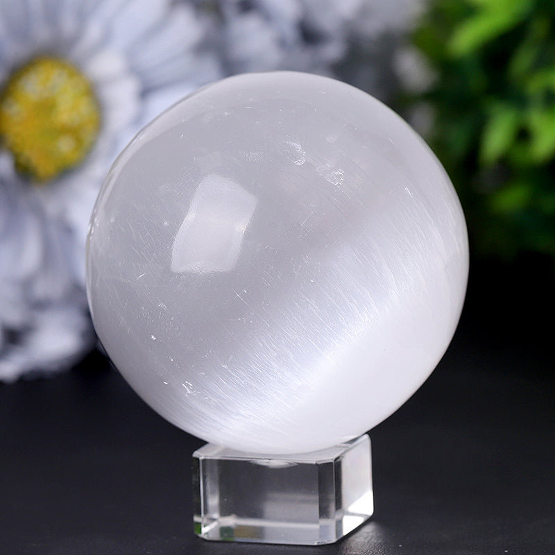 Selenite Crystal Sphere 1.5-4 inches for Meditation