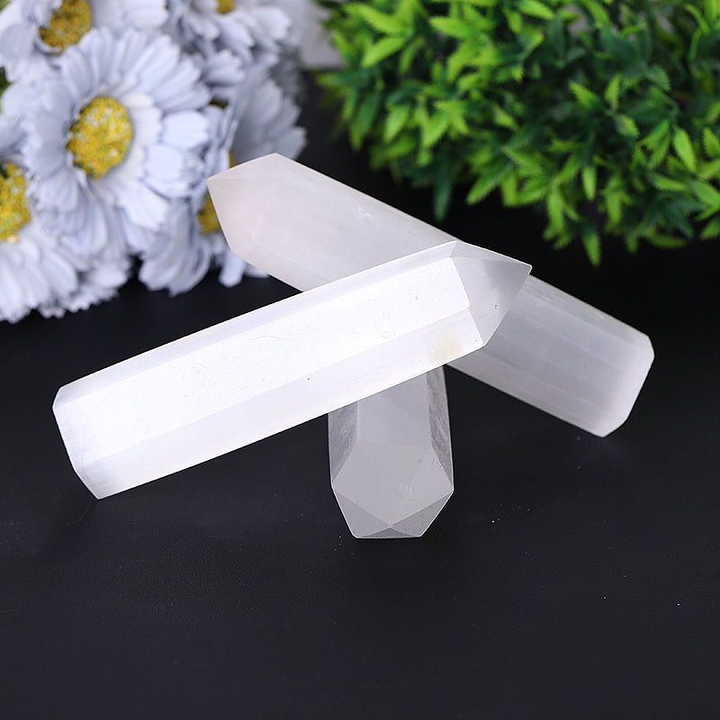 Selenite Healing Crystal Tower 2.4-4.5 inch Meditation Point