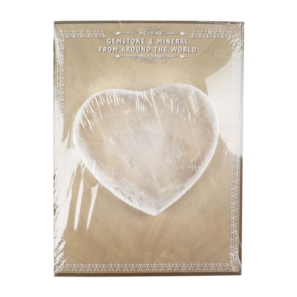 Selenite Heart Crystal Slab 5.8x11.8in for Chakra Healing