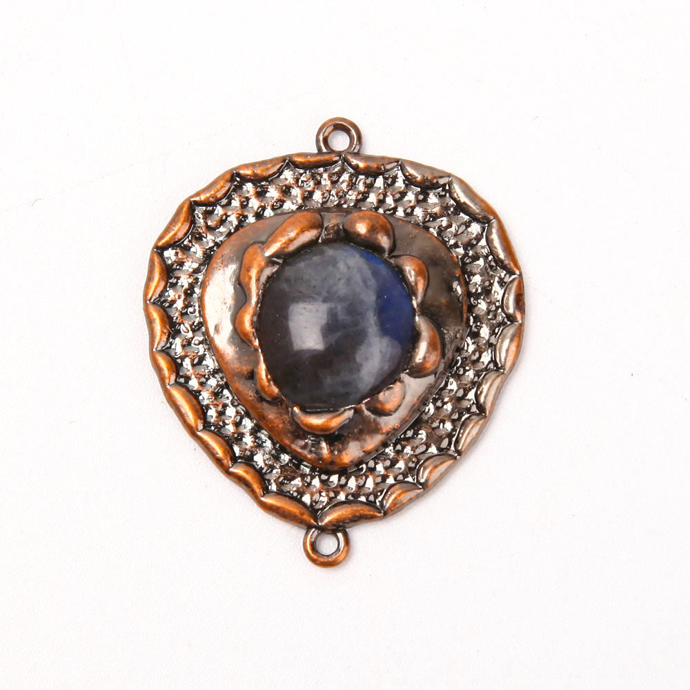 Set of 3 Citrine Amethyst Labradorite Crystal Pendants