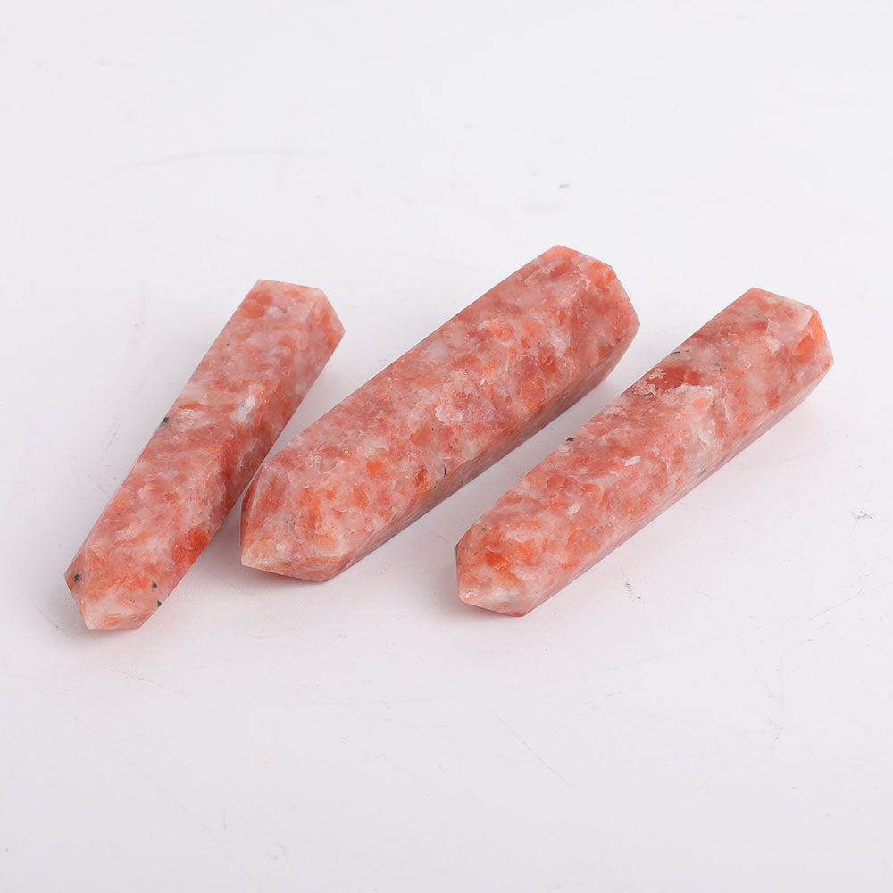 Set of 3 Gold Strawberry Quartz Crystal Points 3.5-4"