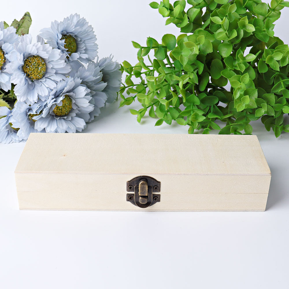 Set of 9 Crystal Spheres with Wooden Box for Energy Balance