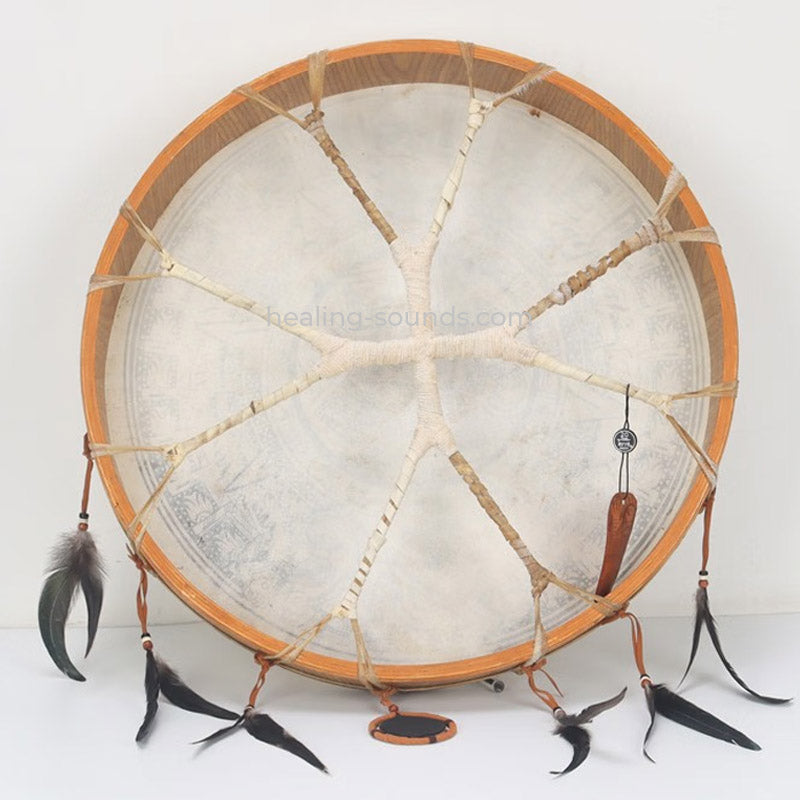 20 inch Maya Style Hand Drum with Goat Skin Head