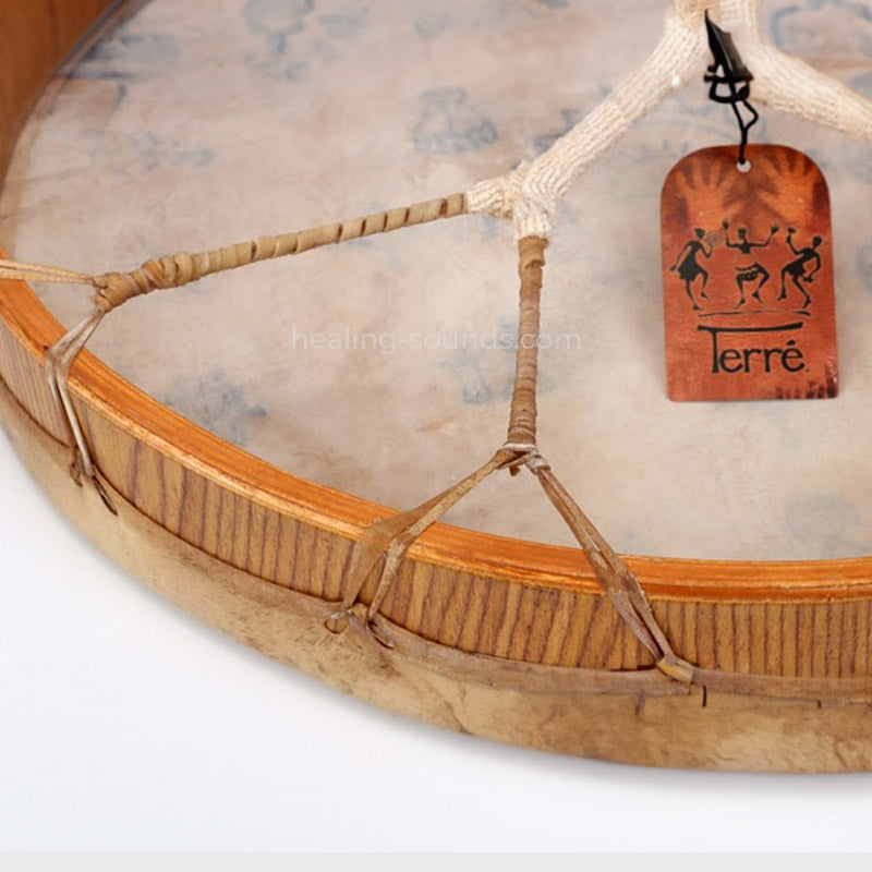 20 inch Maya Style Hand Drum with Goat Skin Head