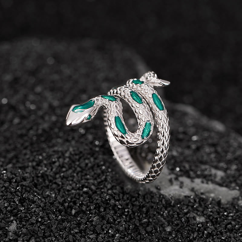 Silver Snake Adjustable Zodiac Ring