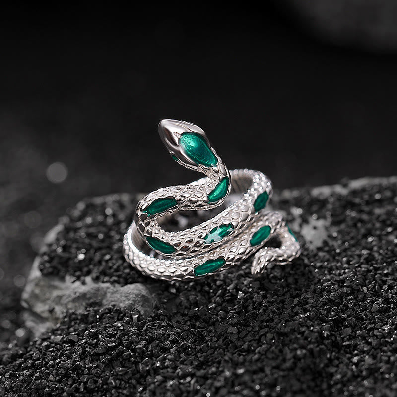 Silver Snake Adjustable Zodiac Ring
