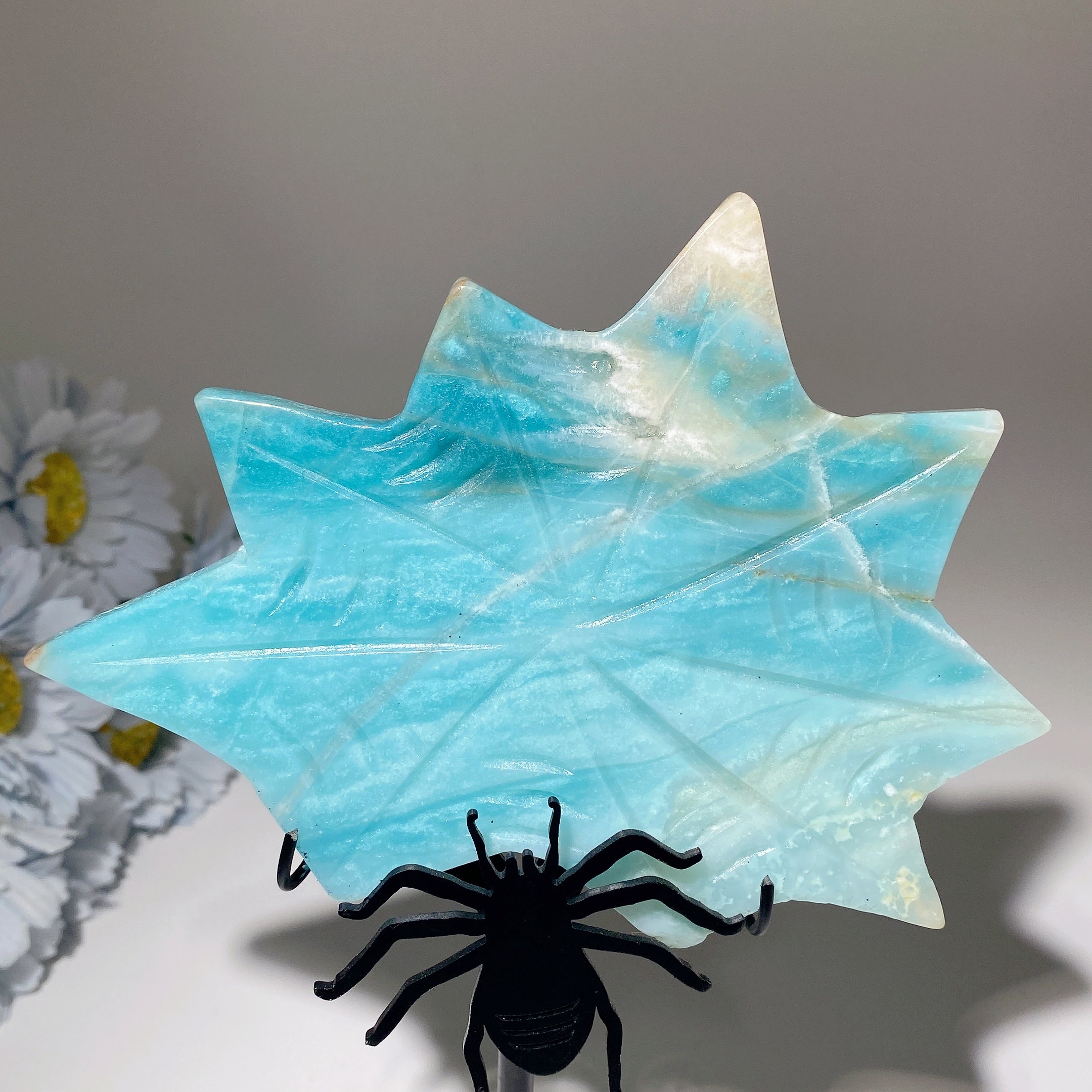 Sky Blue Cobweb Free Form Crystal Specimen 14.5cm