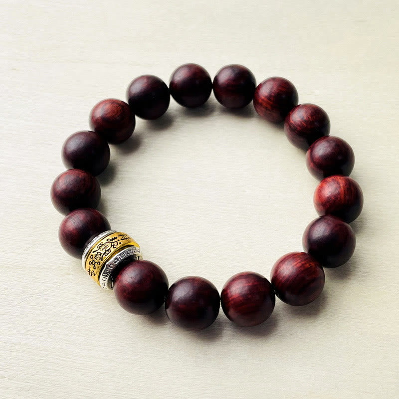 Small Leaf Red Sandalwood Protection Bracelet 12mm