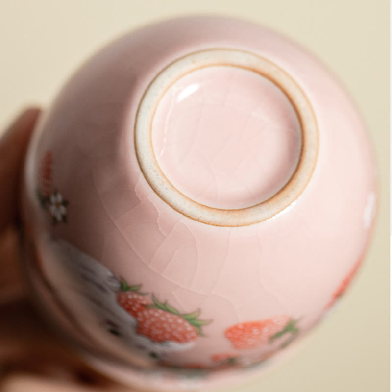 Small Rabbit Ceramic Teacup 90ml with Gift Box | Zen Decor