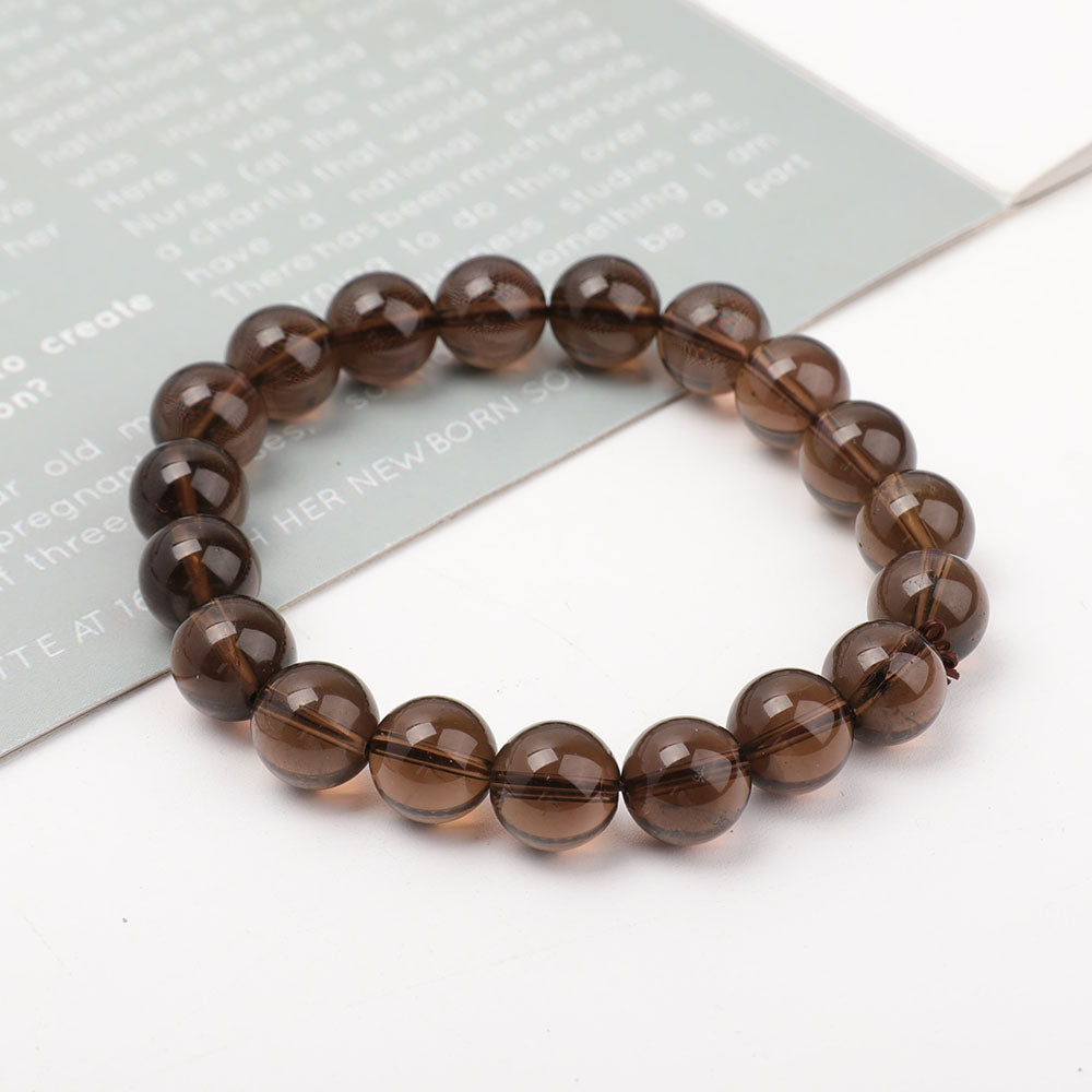 Smoky Quartz 10mm Healing Bracelet for Energy Balance