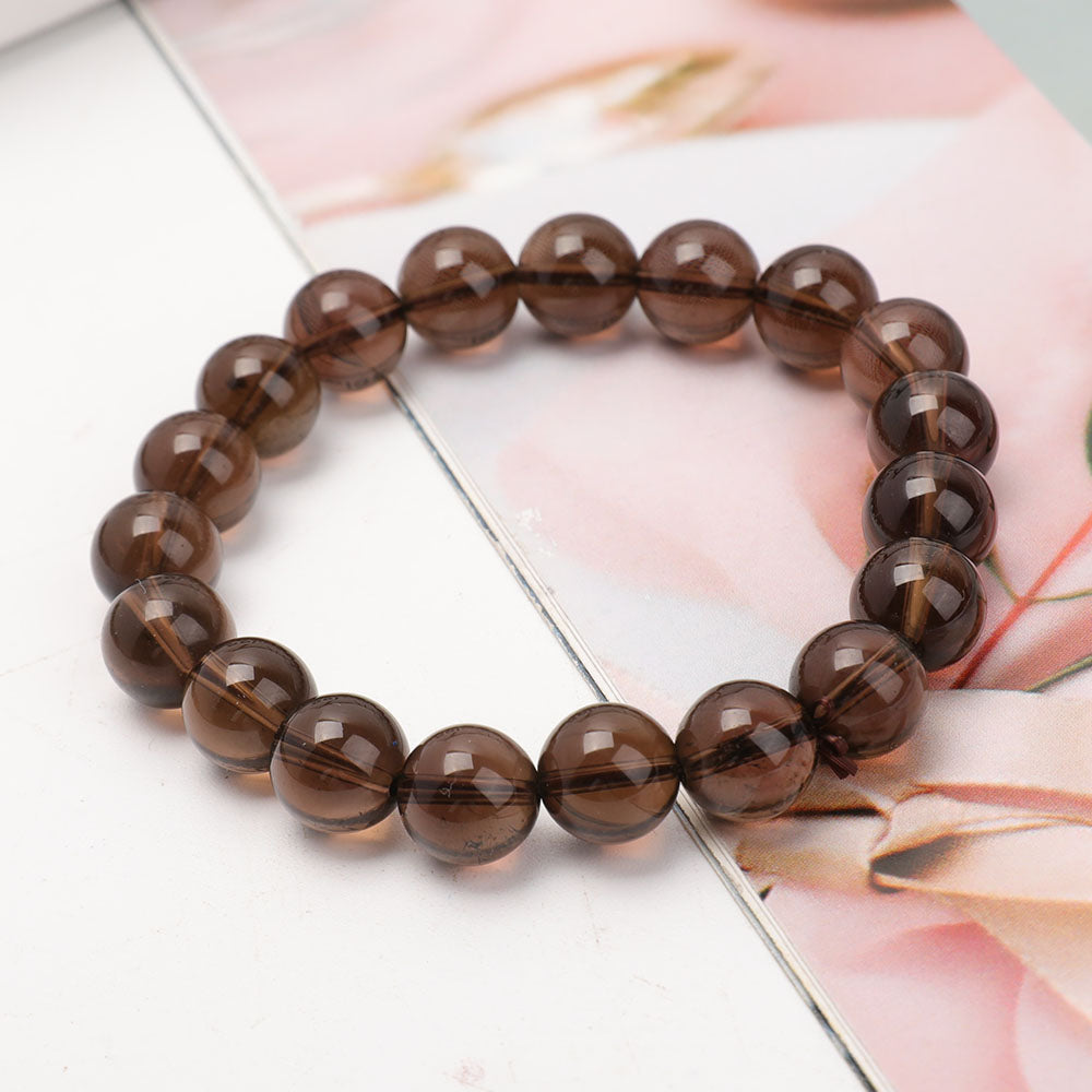 Smoky Quartz 10mm Healing Bracelet for Energy Balance