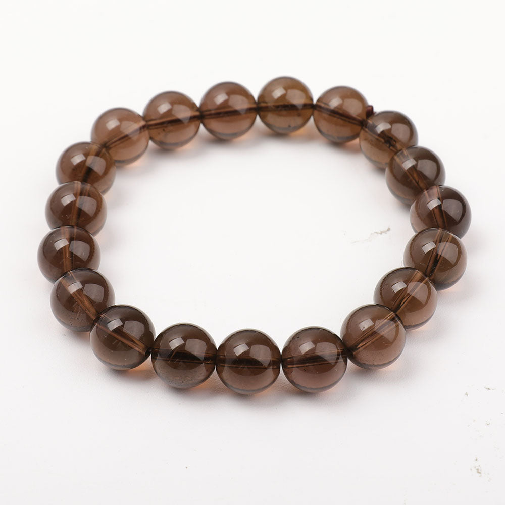 Smoky Quartz 10mm Healing Bracelet for Energy Balance