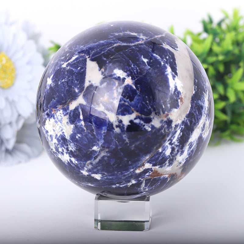 Sodalite Crystal Sphere 2.5-4.0 Inch Healing Orb
