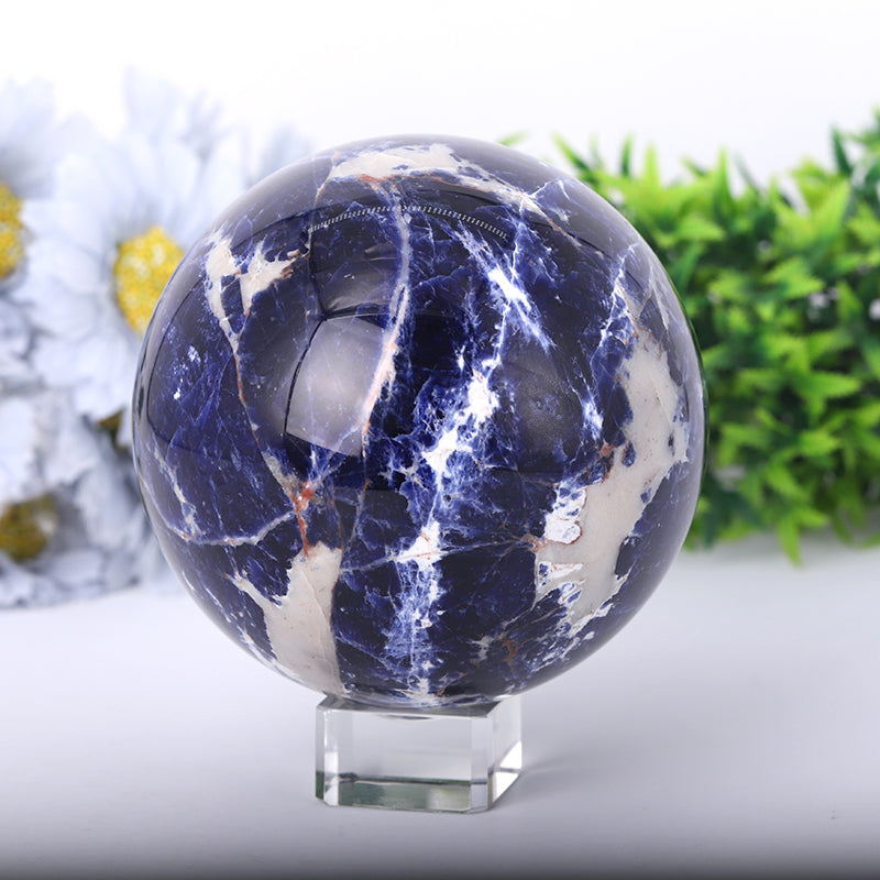 Sodalite Crystal Sphere 2.5-4.0 Inch Healing Orb