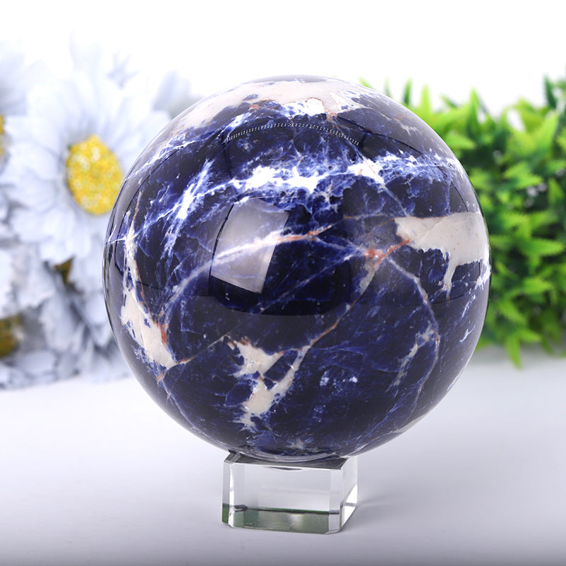 Sodalite Crystal Sphere 2.5-4.0 Inch Healing Orb