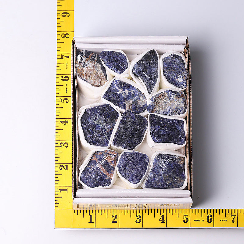 Sodalite Raw Stone Collection Box 5x7 Inches for Calm