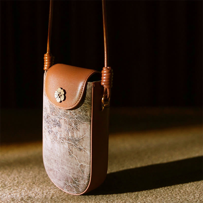 Song Brocade Retro Flower Butterfly Shoulder Bag