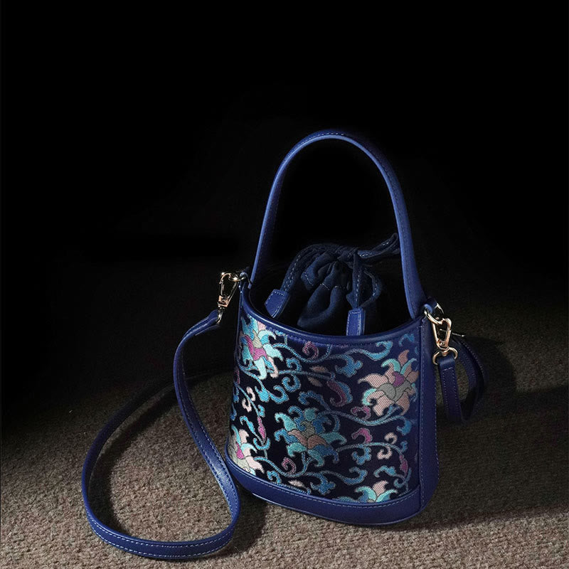 Song Brocade Spiritual Accessories | Retro Lotus Crossbody Bag