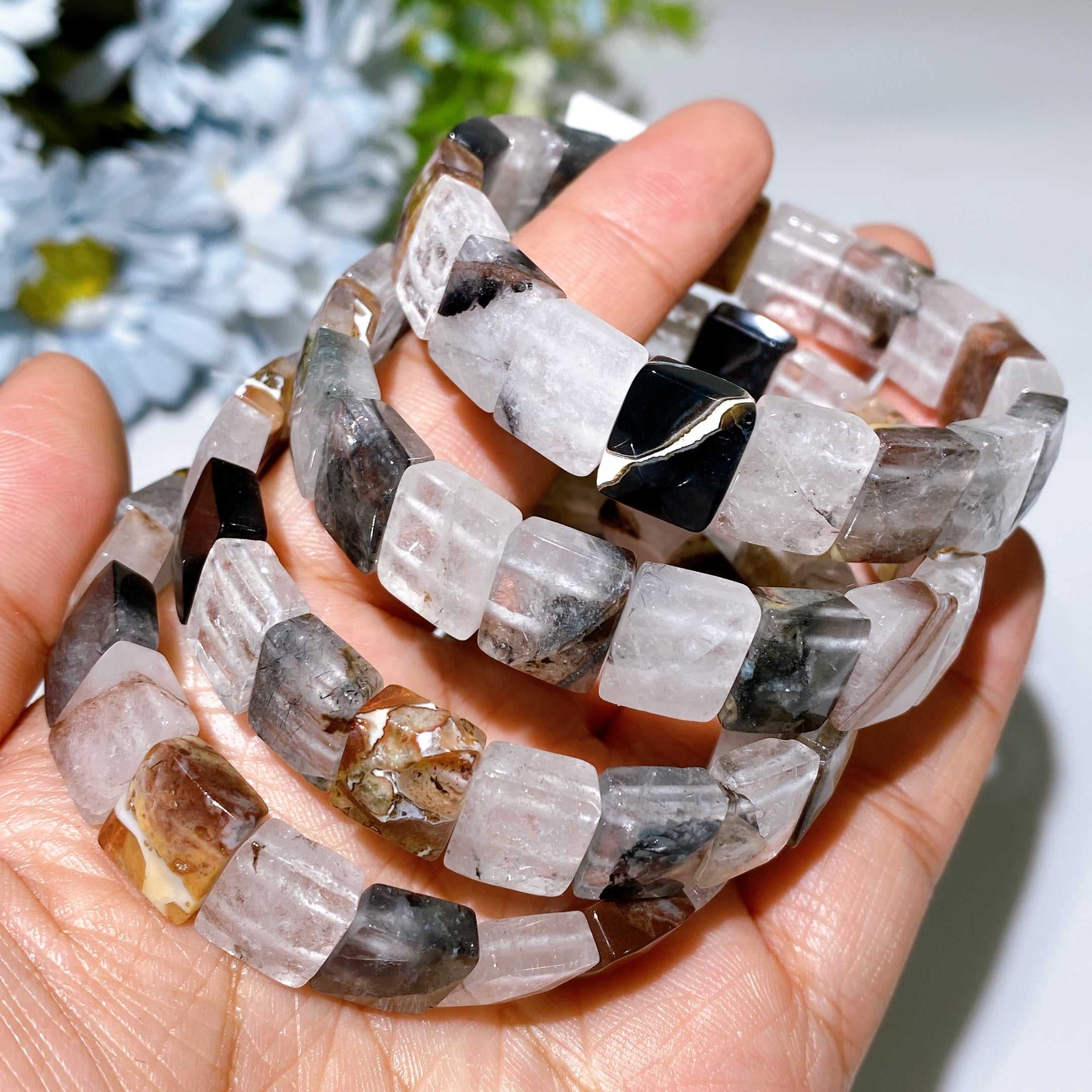 Spiritual Healing Crystal Bangle 12-17mm Durable Energy Bracelet
