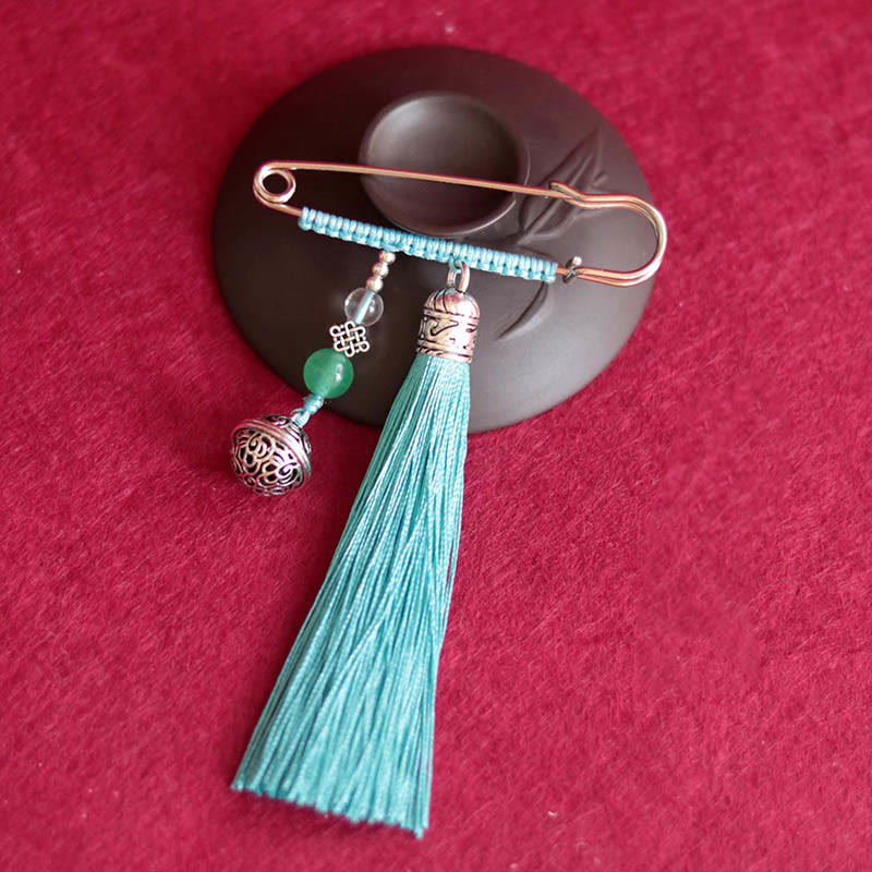 Spiritual Retro Bell Tassels Brooch for Protection & Luck