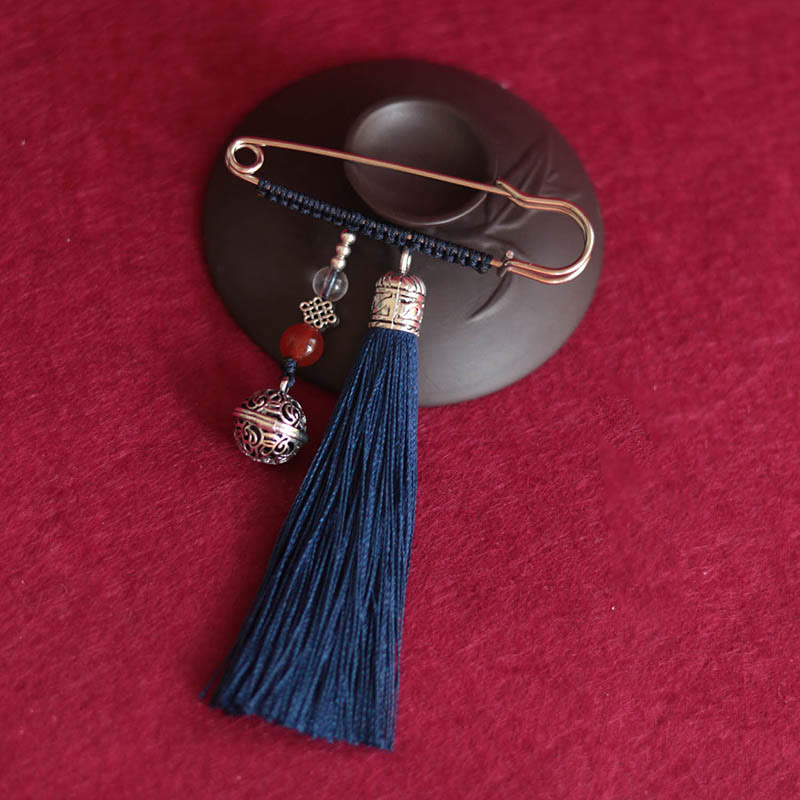 Spiritual Retro Bell Tassels Brooch for Protection & Luck