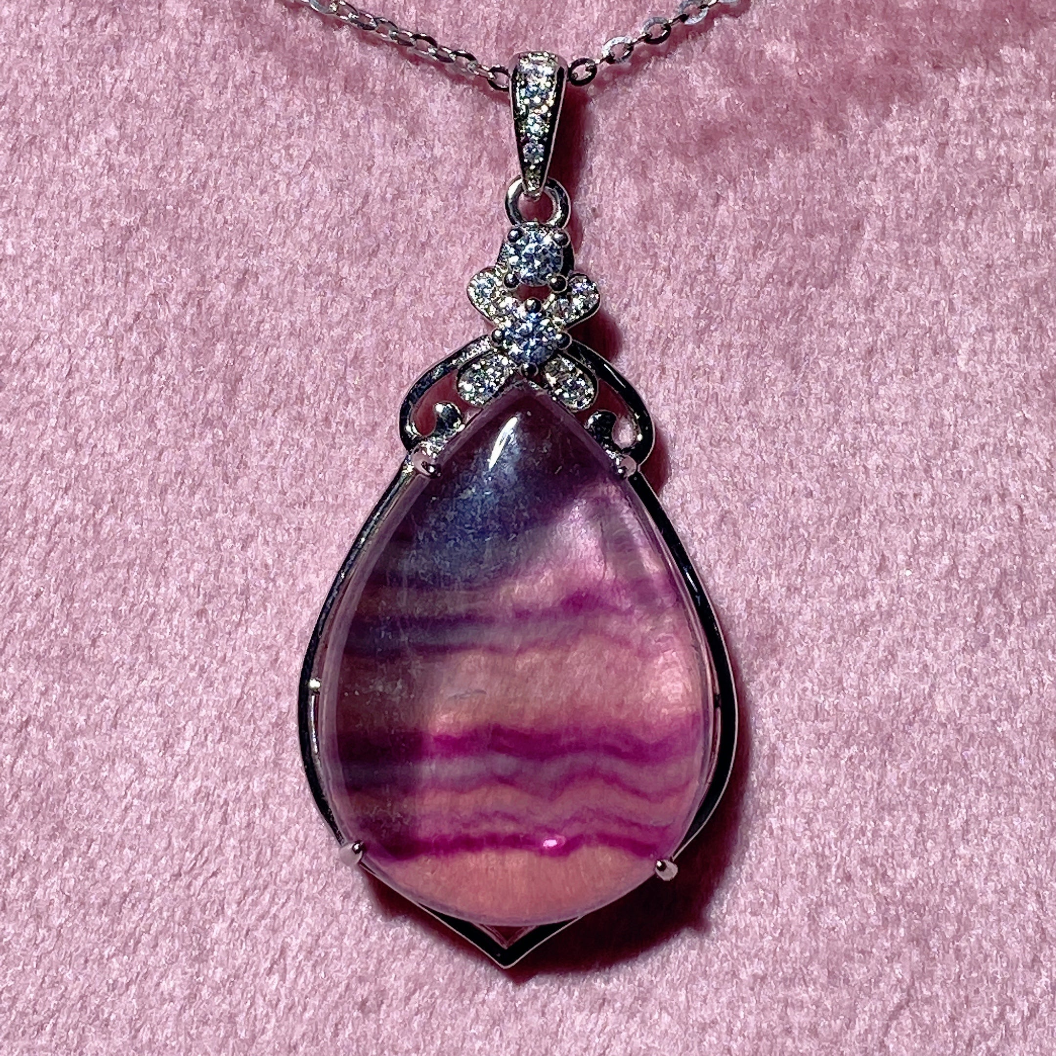 Sterling Silver Amethyst Pendant for Healing & Meditation