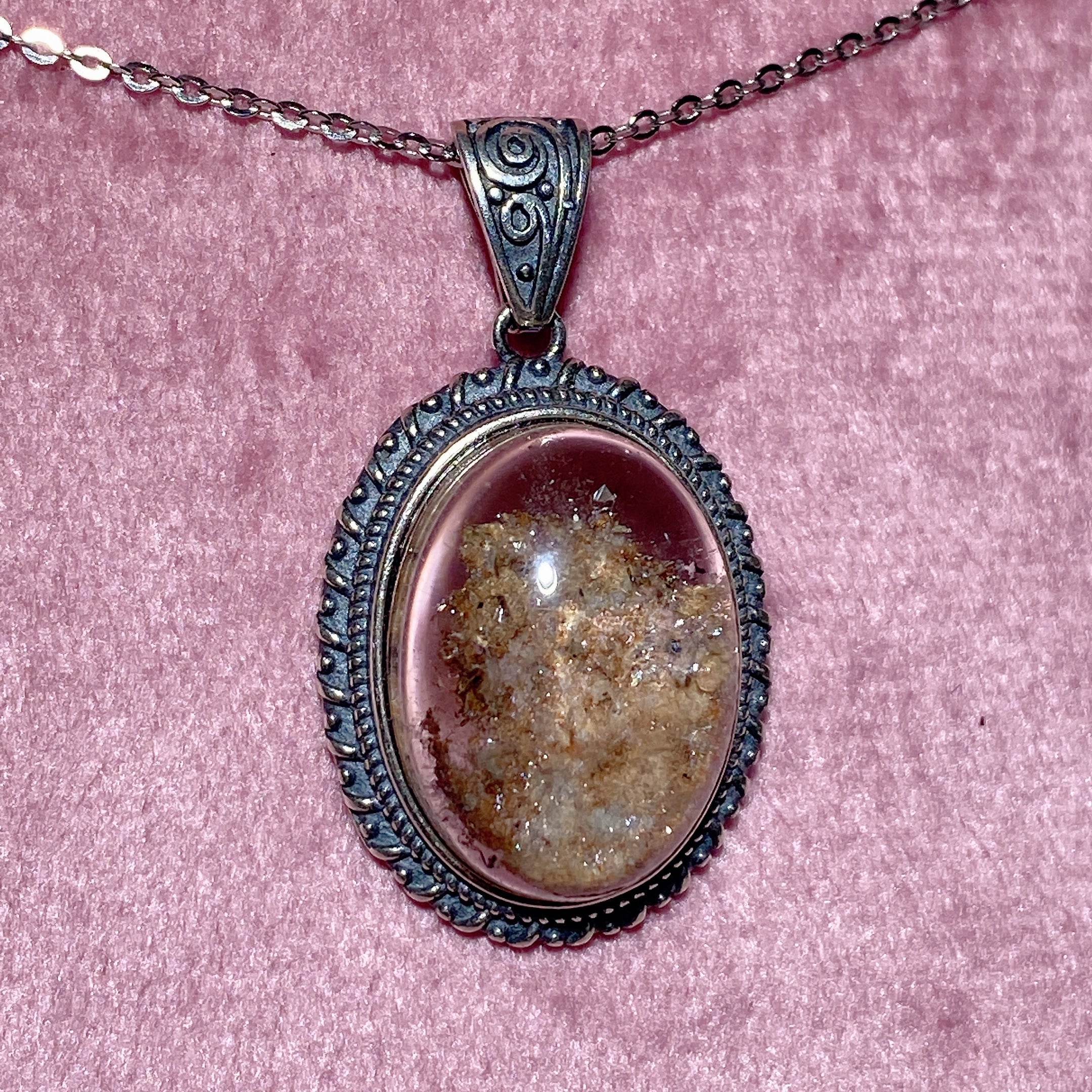 Sterling Silver Amethyst Pendant for Healing & Meditation