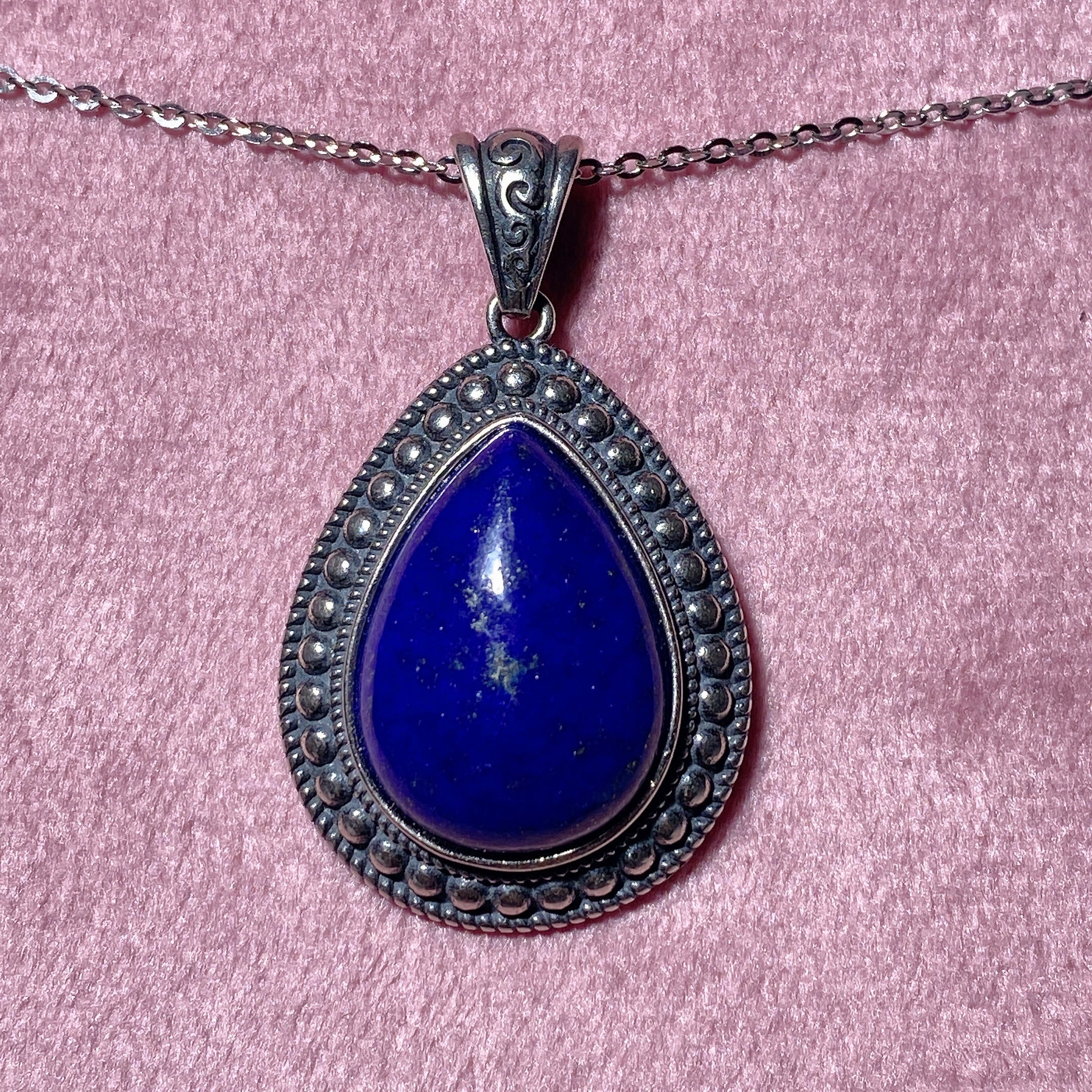 Sterling Silver Amethyst Pendant for Healing & Meditation