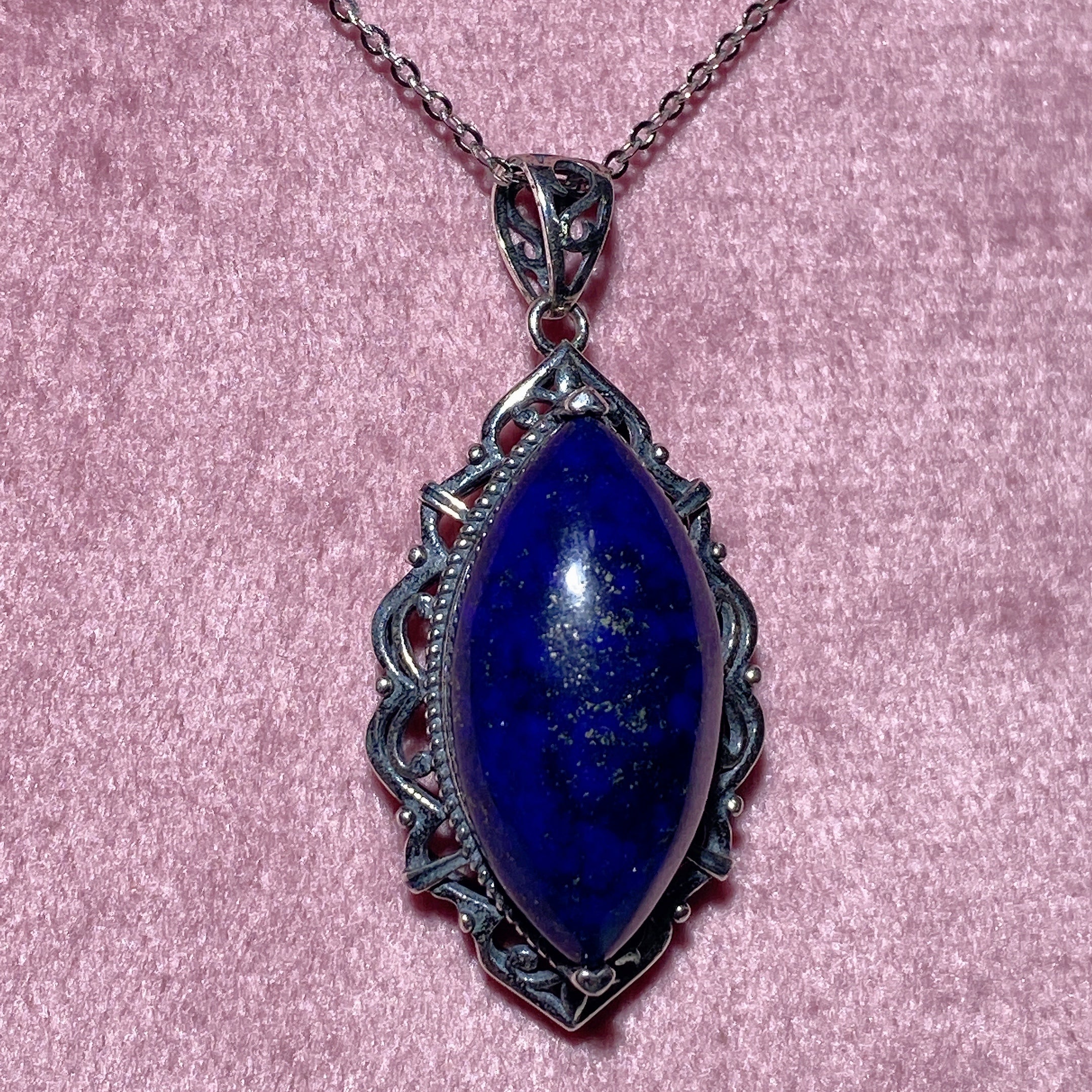 Sterling Silver Amethyst Pendant for Healing & Meditation