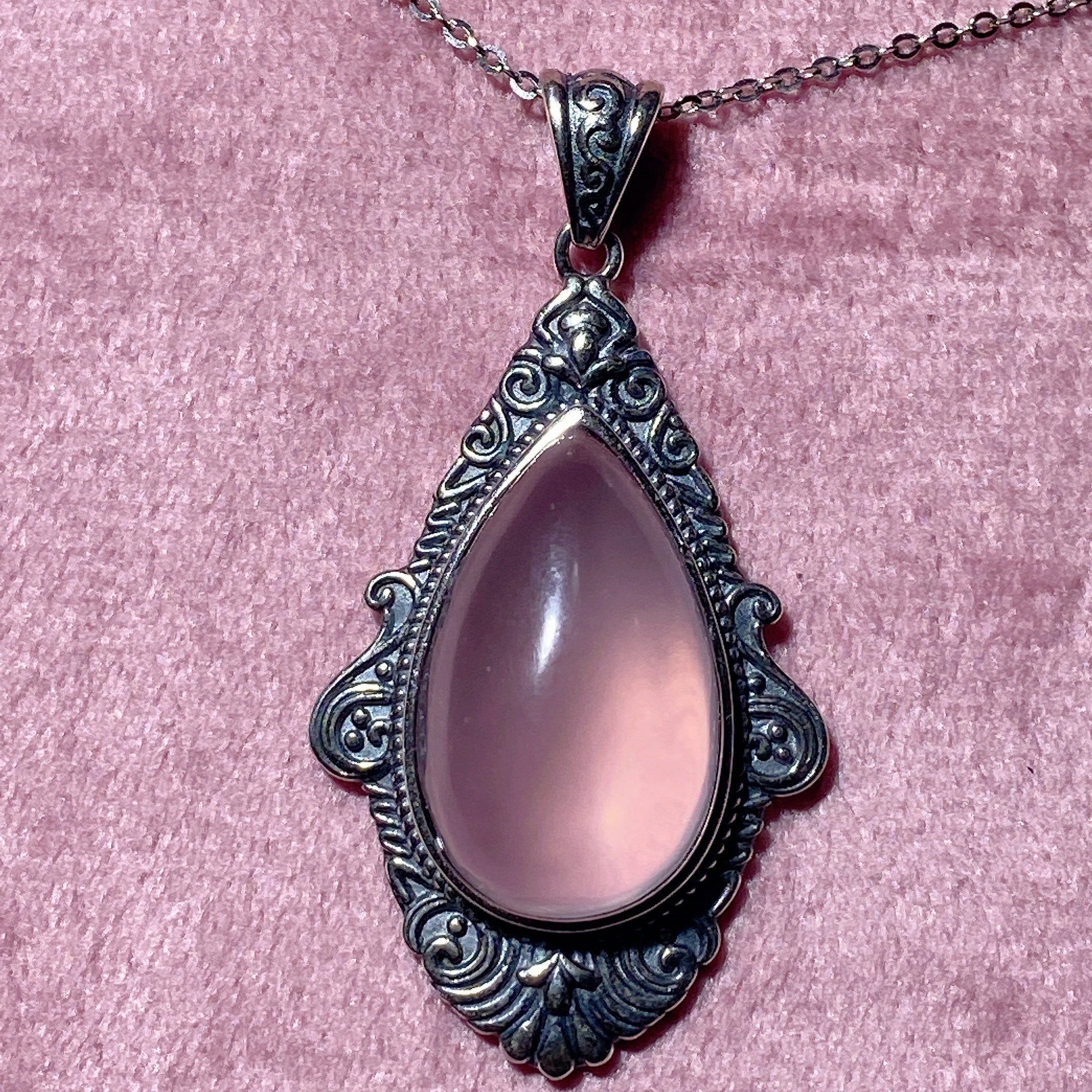 Sterling Silver Amethyst Pendant for Healing & Meditation