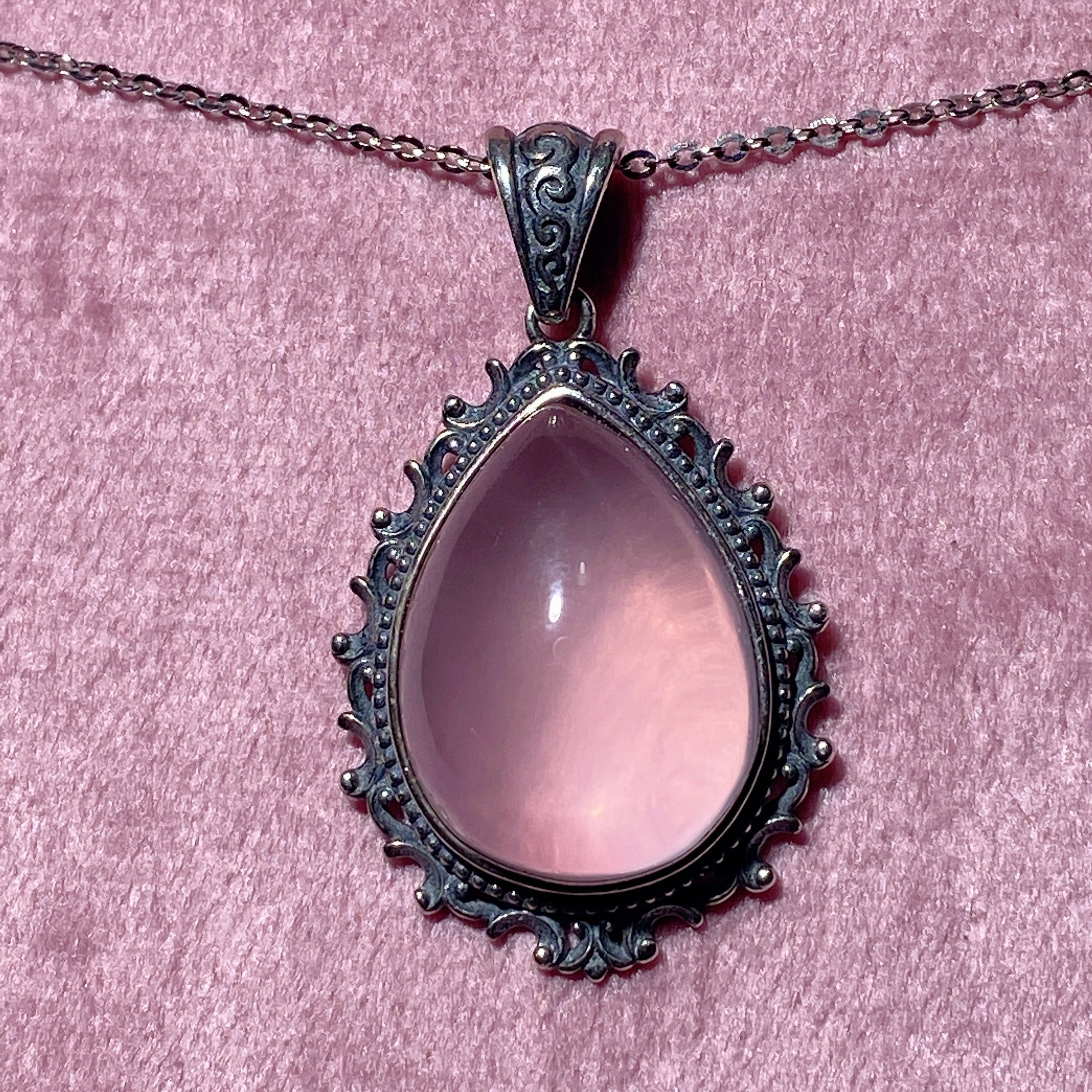 Sterling Silver Amethyst Pendant for Healing & Meditation