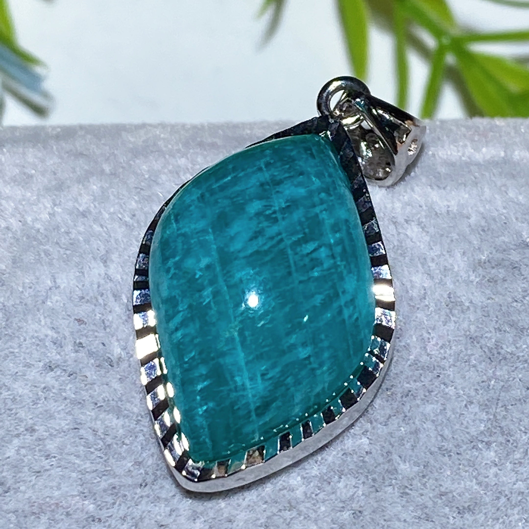 Sterling Silver Clear Quartz Pendant with Healing Crystal Gems