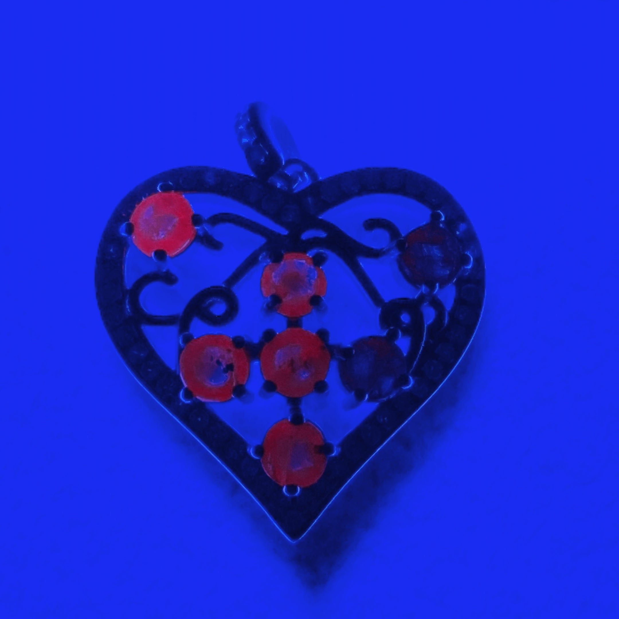 Sterling Silver Clear Quartz Pendant with Healing Crystal Gems