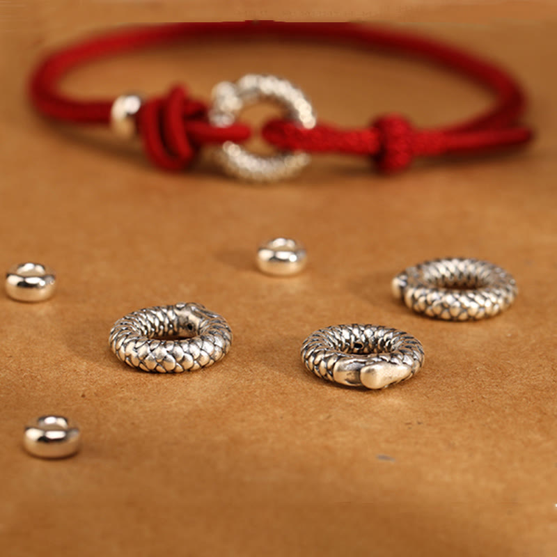 Sterling Silver Dragon Peace Buckle Bracelet