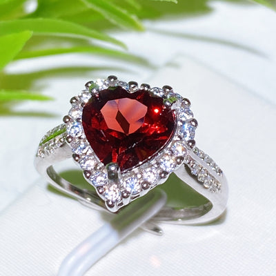 Sterling Silver Garnet Ring | Handcrafted Healing Jewelry