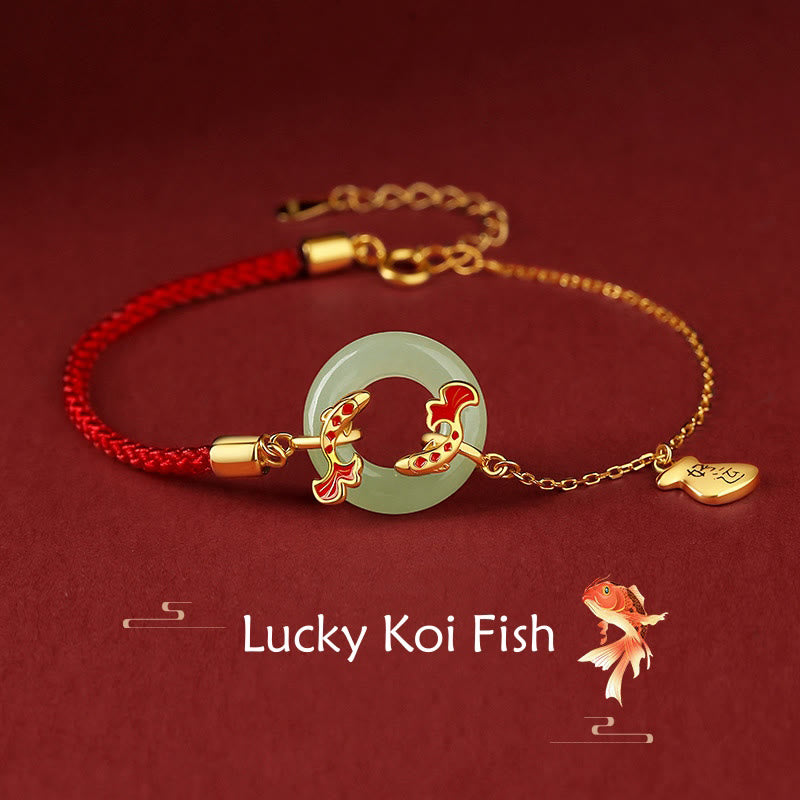 Sterling Silver Hetian White Jade Peace Buckle Bracelet