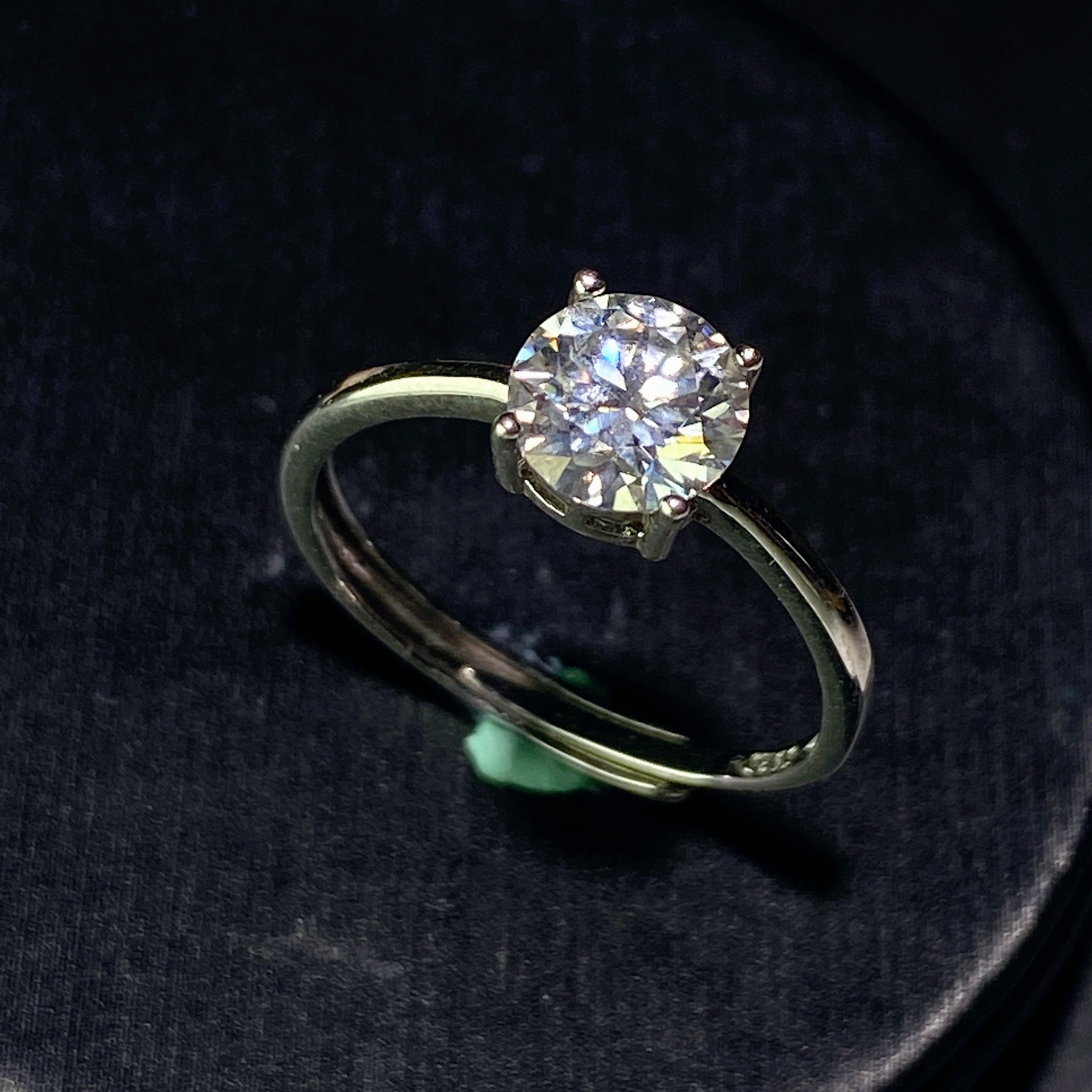 Sterling Silver Moissanite Spiritual Healing Ring 0.5-5ct