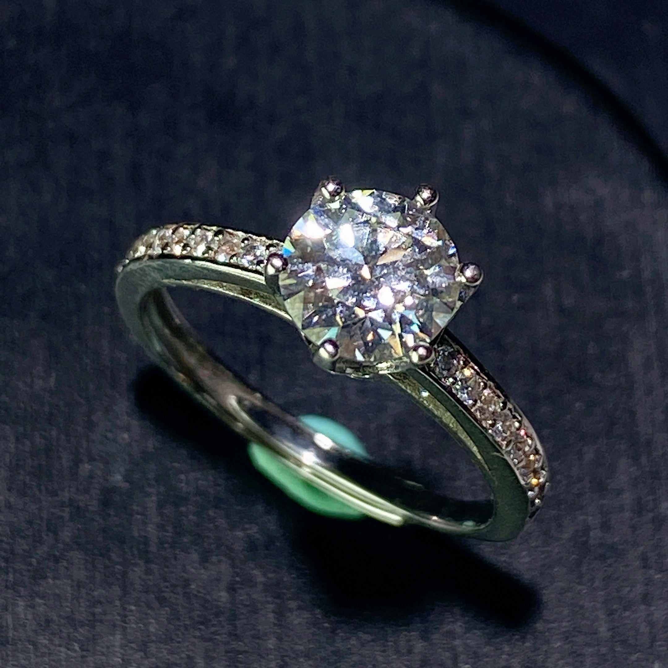 Sterling Silver Moissanite Spiritual Healing Ring 0.5-5ct