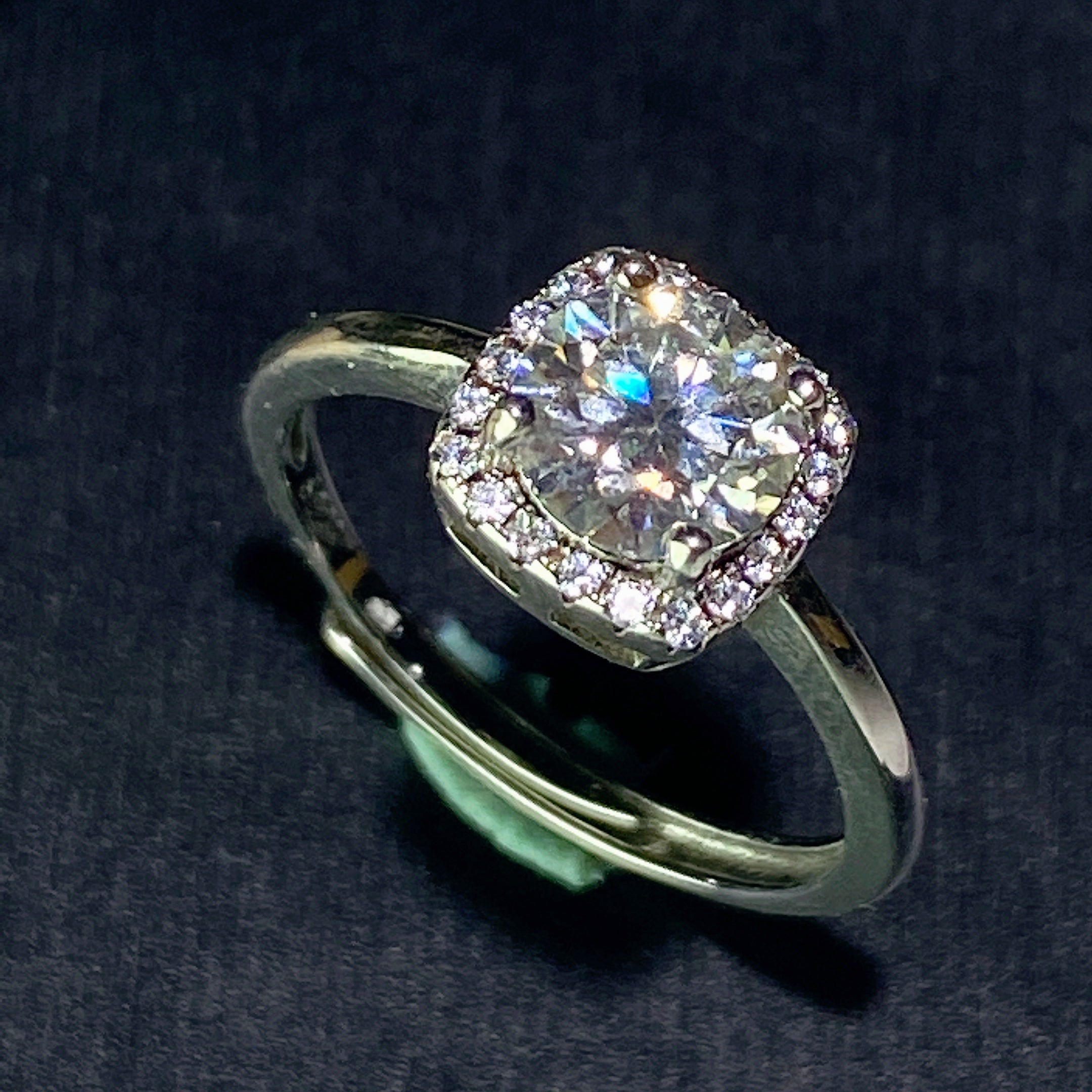 Sterling Silver Moissanite Spiritual Healing Ring 0.5-5ct