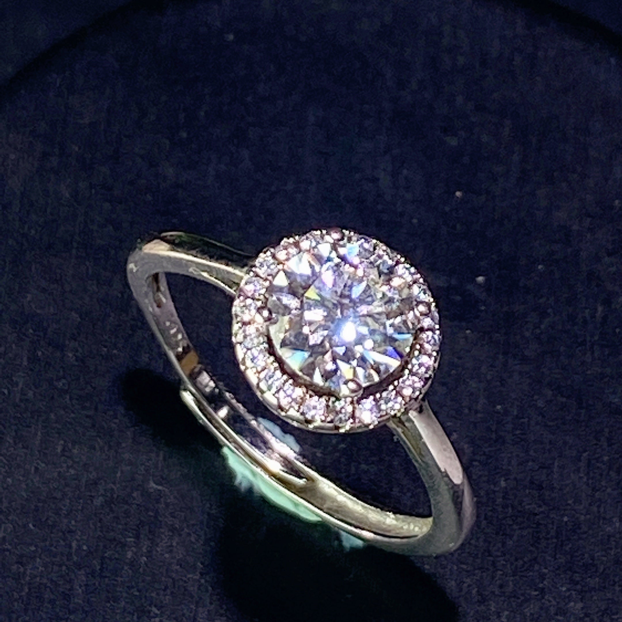 Sterling Silver Moissanite Spiritual Healing Ring 0.5-5ct