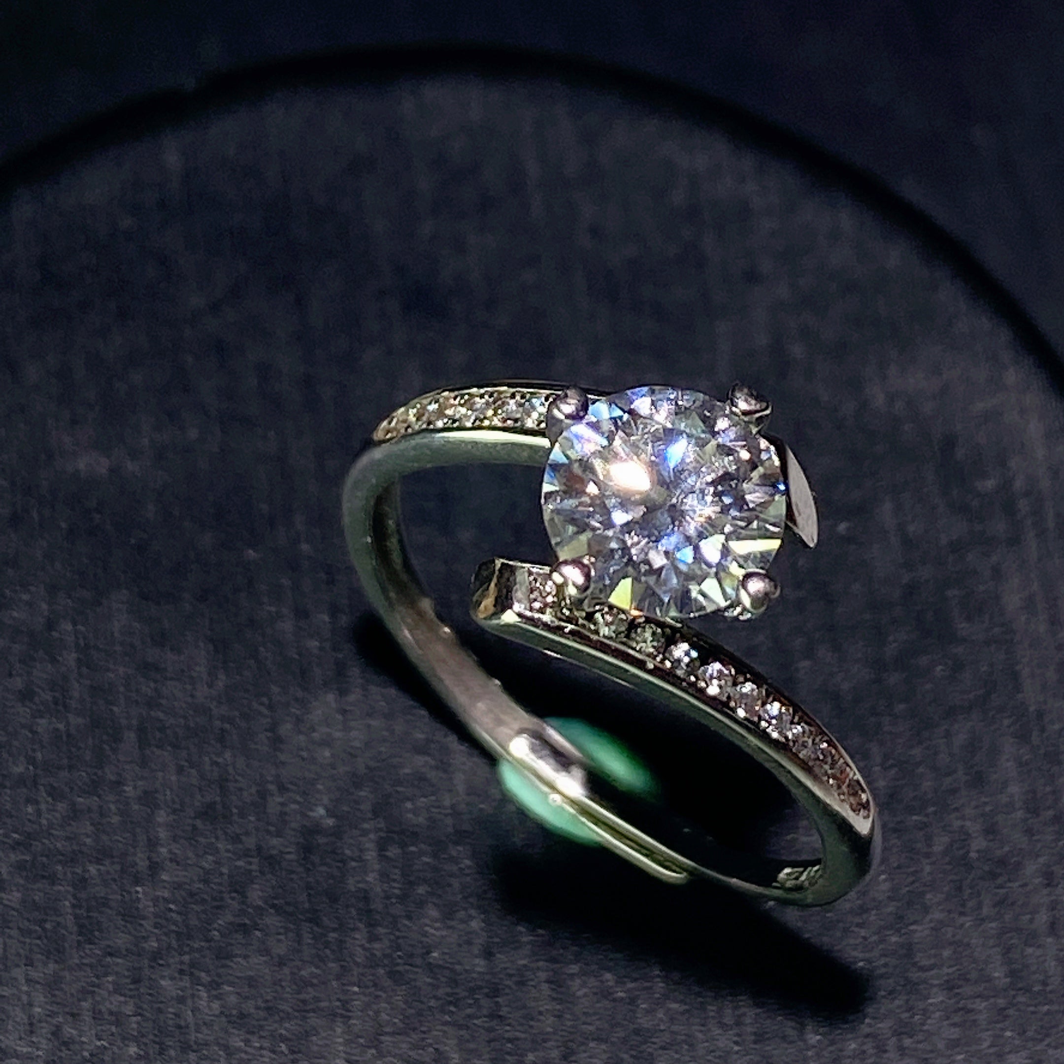 Sterling Silver Moissanite Spiritual Healing Ring 0.5-5ct