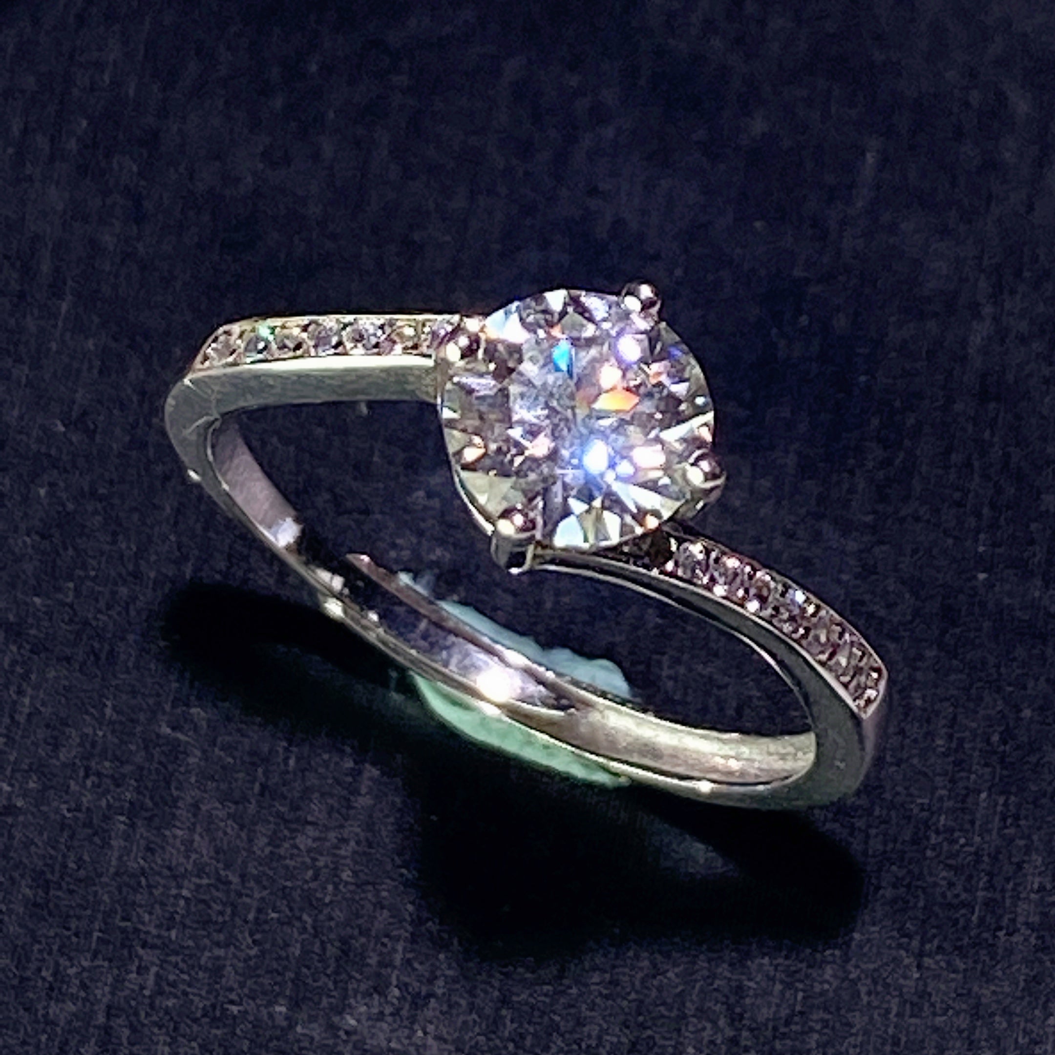 Sterling Silver Moissanite Spiritual Healing Ring 0.5-5ct