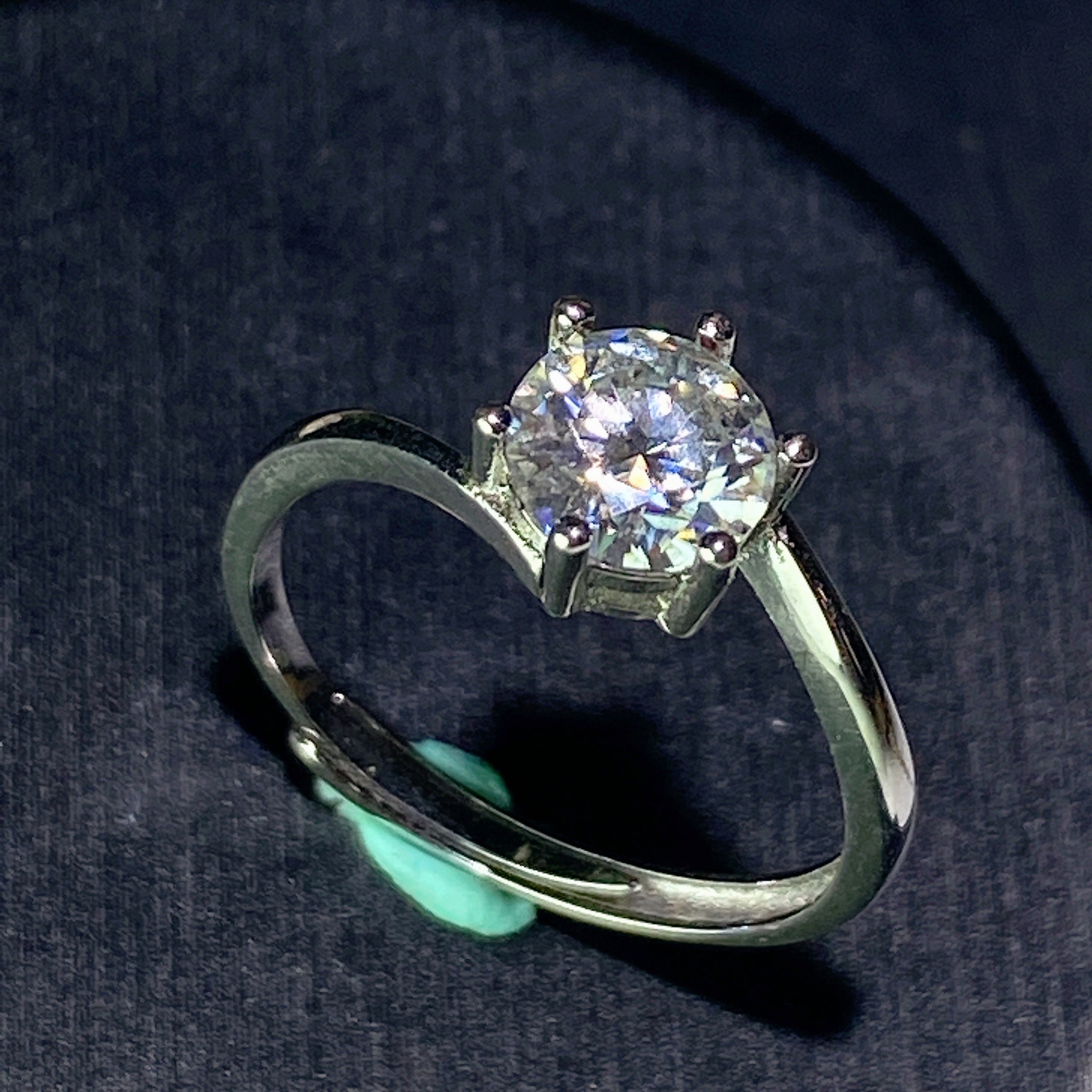 Sterling Silver Moissanite Spiritual Healing Ring 0.5-5ct